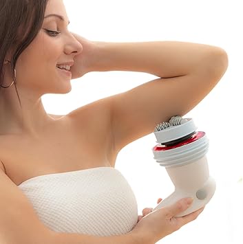 Appareil massage électrique vibrant infrarouge 5 en 1 pour la cellulite réduit la cellulite et raffermit la peau, avec 5 têtes interchangeables.