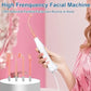 Appareil Haute Fréquence avec 4 Rouge Neon, Haute Fréquence Portable Outils de Beauté Faciale Visage Baguette pour Réduire Les Rides, Les Yeux Gonflés, Les Cernes, La Perte de Cheveux